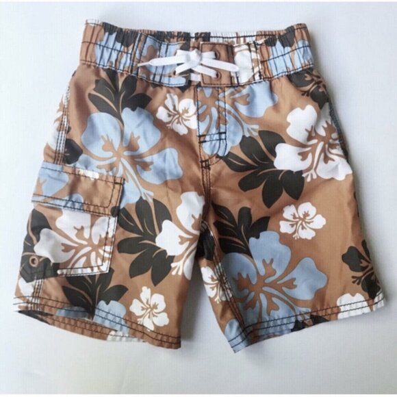 5/$25 Crazy 8 Floral Print Swim Trunks Size 2 - Picture 2 of 5